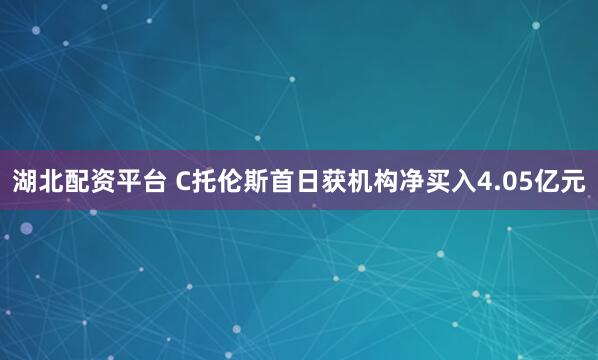 湖北配资平台 C托伦斯首日获机构净买入4.05亿元